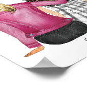 Aangepaste moederdag gepersonaliseerd portret poster (Hoek)