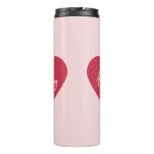 Aangepaste Moederdag Gift - Zacht Roze & Rood Hart Thermosbeker (Achterkant)