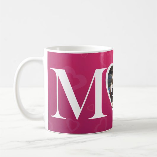 Aangepaste Moederdag M Heart M MOM Photo Mok (Links)