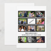 Aangepaste Moederdag met oma Oma 11 Foto Collage Feestdagenkaart (Voorkant / Achterkant)