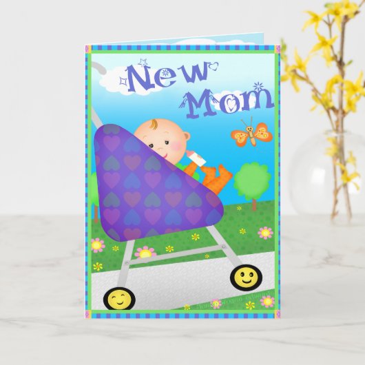 Aangepaste Moederdag Nieuwe moeder Kaart (Gele Bloem)