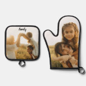 Aangepaste Moederdag Oven Mitt & Pot Holder Set (Voorkant)