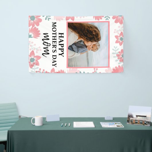 Aangepaste Moederdag roodbloem Spandoek (Beurs)