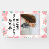 Aangepaste Moederdag roodbloem Spandoek (Horizontaal)