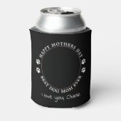Aangepaste Moederdag van Cute Pet-foto Dog mama Blikjeskoeler (Blikje Achterkant)