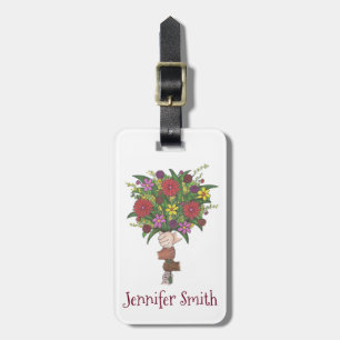 Aangepaste Moederdag van de Vloer Bouquet-leraar Bagagelabel