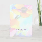Aangepaste Moederdag voor Bright papavers Kaart (Achterkant)