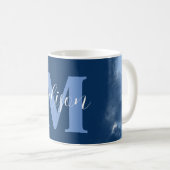 Aangepaste Mok blauwe wolkenkoffie (Voorkant rechts)