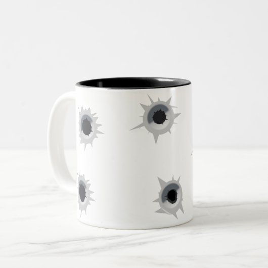 Aangepaste Mok "Bullet Hole" (Voorkant links)