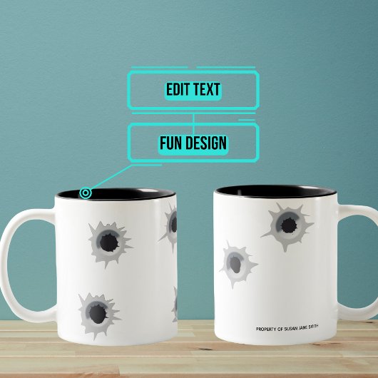 Aangepaste Mok "Bullet Hole"