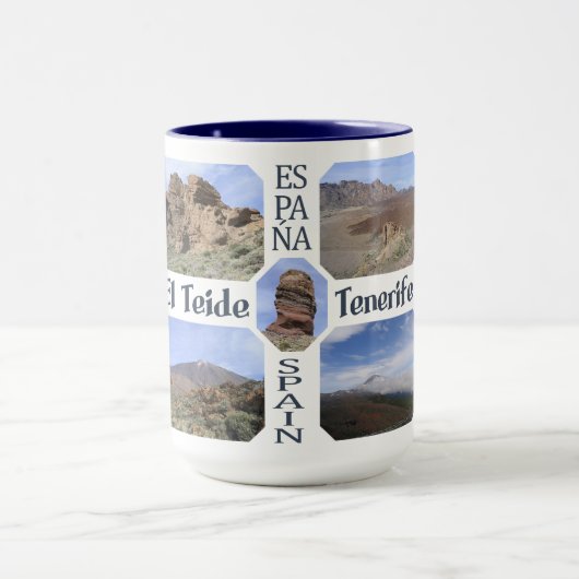 Aangepaste mok El Teide - kies stijl, kleur (Midden)