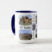 Aangepaste mok El Teide - kies stijl, kleur (Voorkant links)