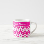 Aangepaste Mok Espresso, Snoep roze geometrisch (Rechts)