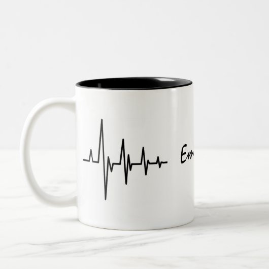 Aangepaste Mok hartslag koffie (Links)
