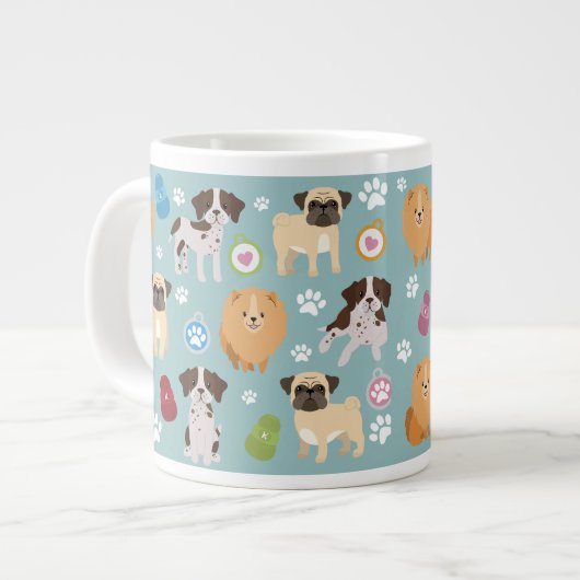 Aangepaste Mok Jumbo - Dog Group 1 (Voorkant links)
