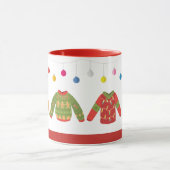 Aangepaste Mok met feestdagen op Ugly Sweater (Midden)