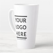 Aangepaste Mok met lange latte Logo, minimaal 17 o (Linkerhoek)