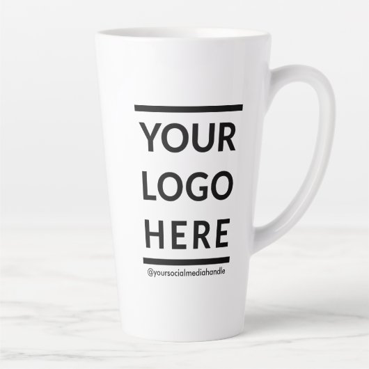 Aangepaste Mok met lange latte Logo, minimaal 17 o (Rechts)
