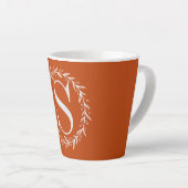Aangepaste Mok op monogram latte (Rechterhoek)