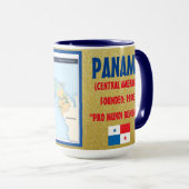 Aangepaste Mok Panama Map (Voorkant rechts)