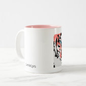 AANGEPASTE MOK - PEACH TIGER (Voorkant links)