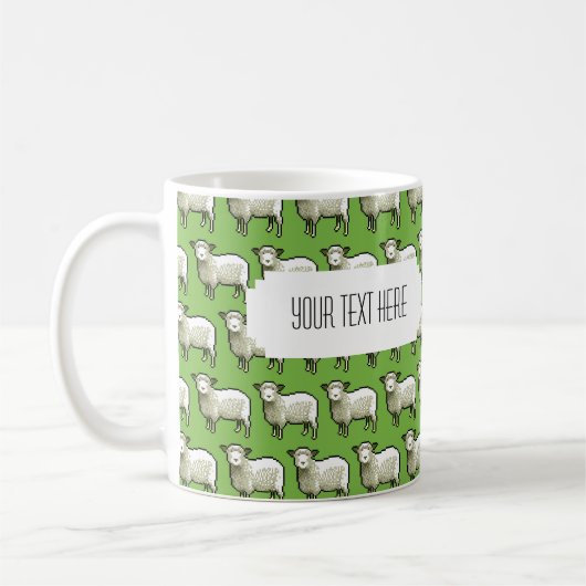 Aangepaste Mok Pixel Sheep (Links)