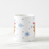 Aangepaste Mok rendiersnowflake (Center)