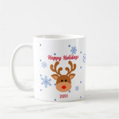 Aangepaste Mok rendiersnowflake (Links)