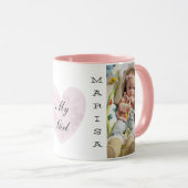 Aangepaste Mok van het handvat van de Foto Roze ha (Voorkant rechts)