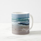Aangepaste Mok van het Koffiestrand van Waves (Voorkant rechts)