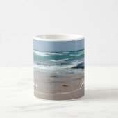 Aangepaste Mok van het Koffiestrand van Waves (Center)
