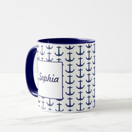 Aangepaste Mok van het Nautical Thema (Voorkant links)