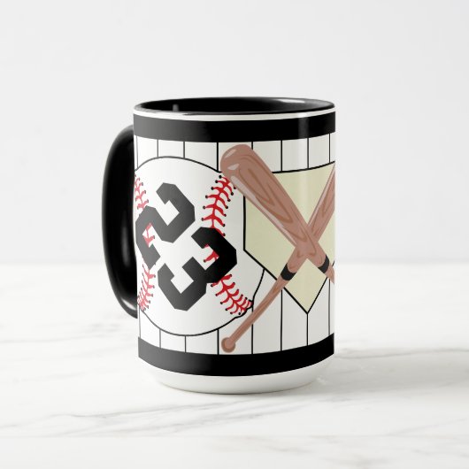 Aangepaste Mok van honkbal-primaten (Voorkant links)