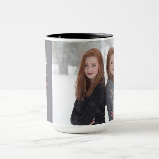 Aangepaste Mok van zussen Voeg je foto 15oz toe me (Midden)