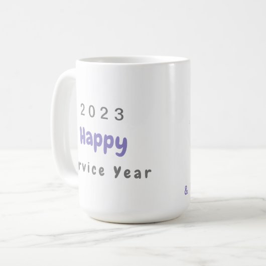 Aangepaste Mok voor 2023 Happy Service (Voorkant links)