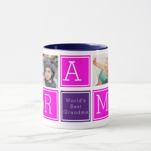 Aangepaste Mok voor aangepaste fotocollage voor gr (Midden)