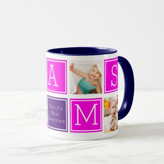 Aangepaste Mok voor aangepaste fotocollage voor gr (Voorkant rechts)