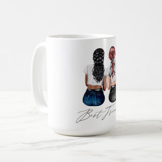 Aangepaste Mok voor beste vrienden (Voorkant links)
