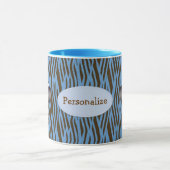 Aangepaste Mok voor blauwe Zebras en dierlijke afd (Midden)