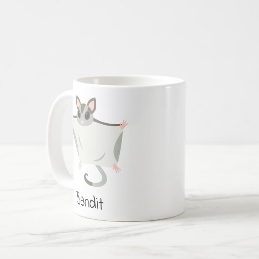 Aangepaste Mok voor de naam van suikerzweefvliegtu (Voorkant links)