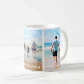 Aangepaste Mok voor fotocollage-tekstkoffie Uw fam (Voorkant rechts)
