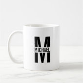 Aangepaste Mok voor monogram en naam koffie (Links)