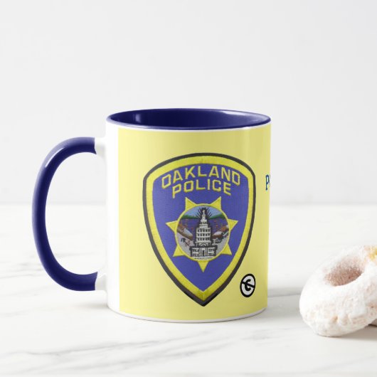 Aangepaste Mok voor Oakland Politie (Met donut)