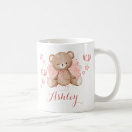 Aangepaste Mok voor roze Teddy Bear Coffee