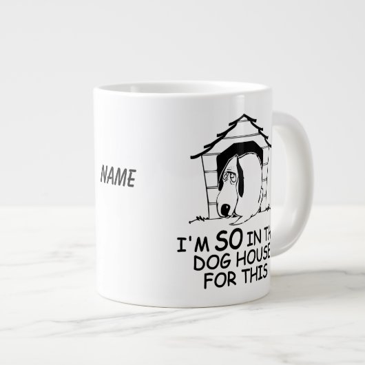 Aangepaste mokken DOG HOUSE (Voorkant rechts)