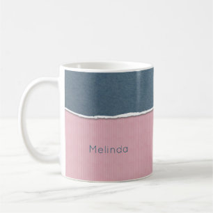 Aangepaste mokken voor blauwe en roze textuur
