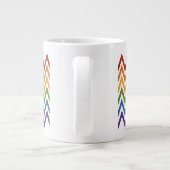 Aangepaste mokken voor Rainbow Chevron Pattern (Achterkant)