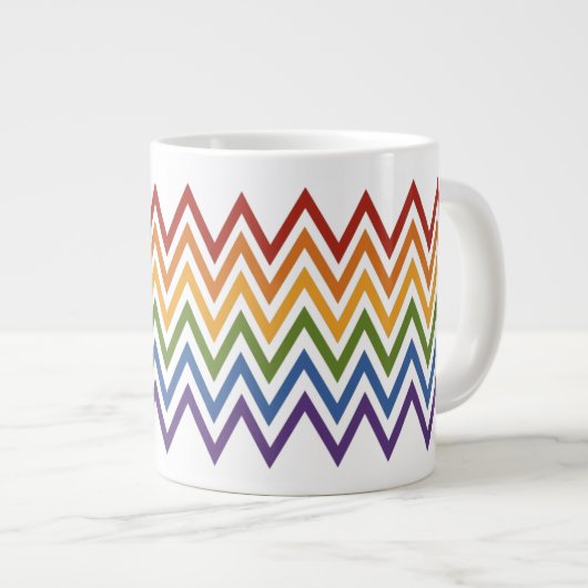 Aangepaste mokken voor Rainbow Chevron Pattern (Voorkant rechts)
