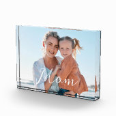 Aangepaste 'Mom Established' moderne script Fotoblokken (Rechts)