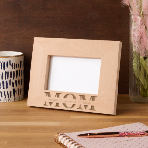 Aangepaste "Mom" Monogram Afbeelding Lijst met nam Gegraveerde Lijstjes